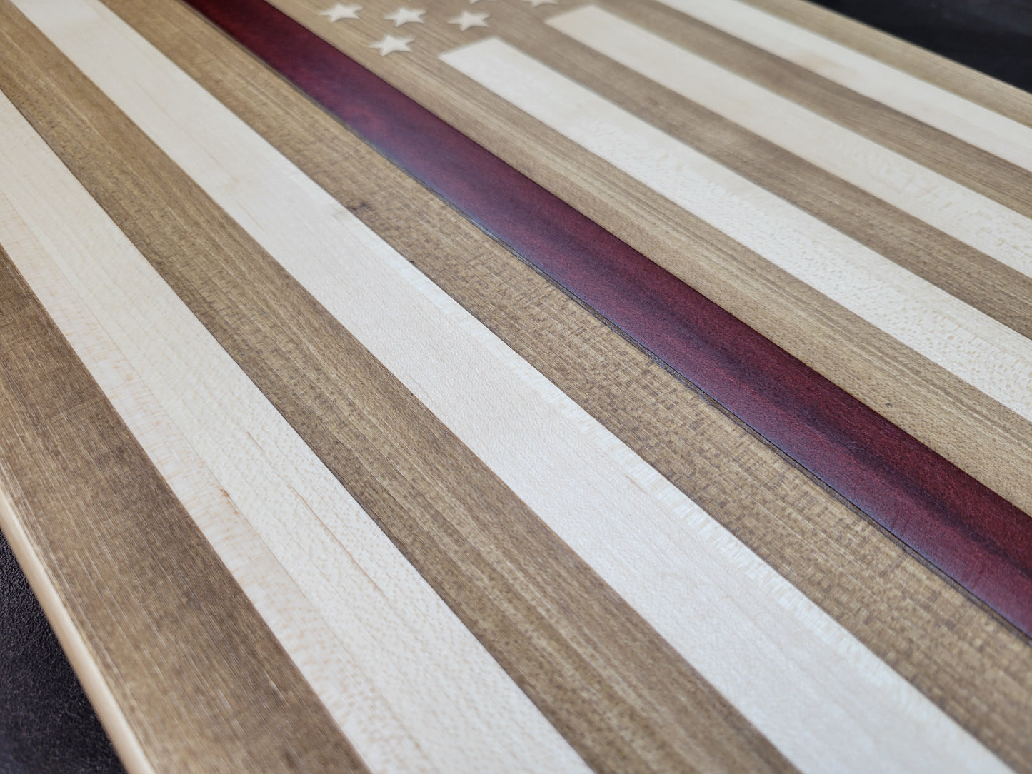 Red Line American Flag Cutting Board Supporting Our Fire Fighters and First Responders