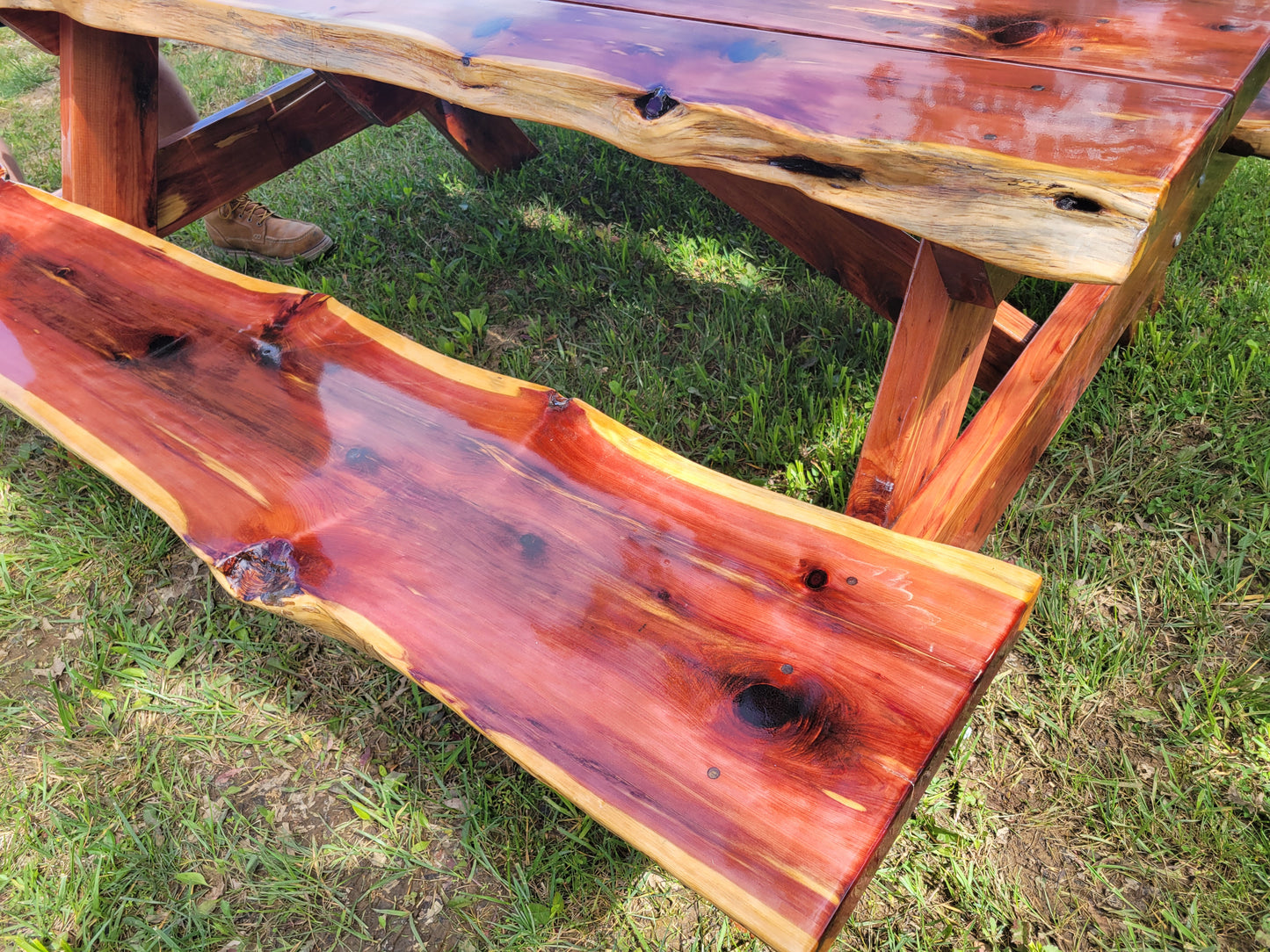 Live Edge Cedar Picnic Table