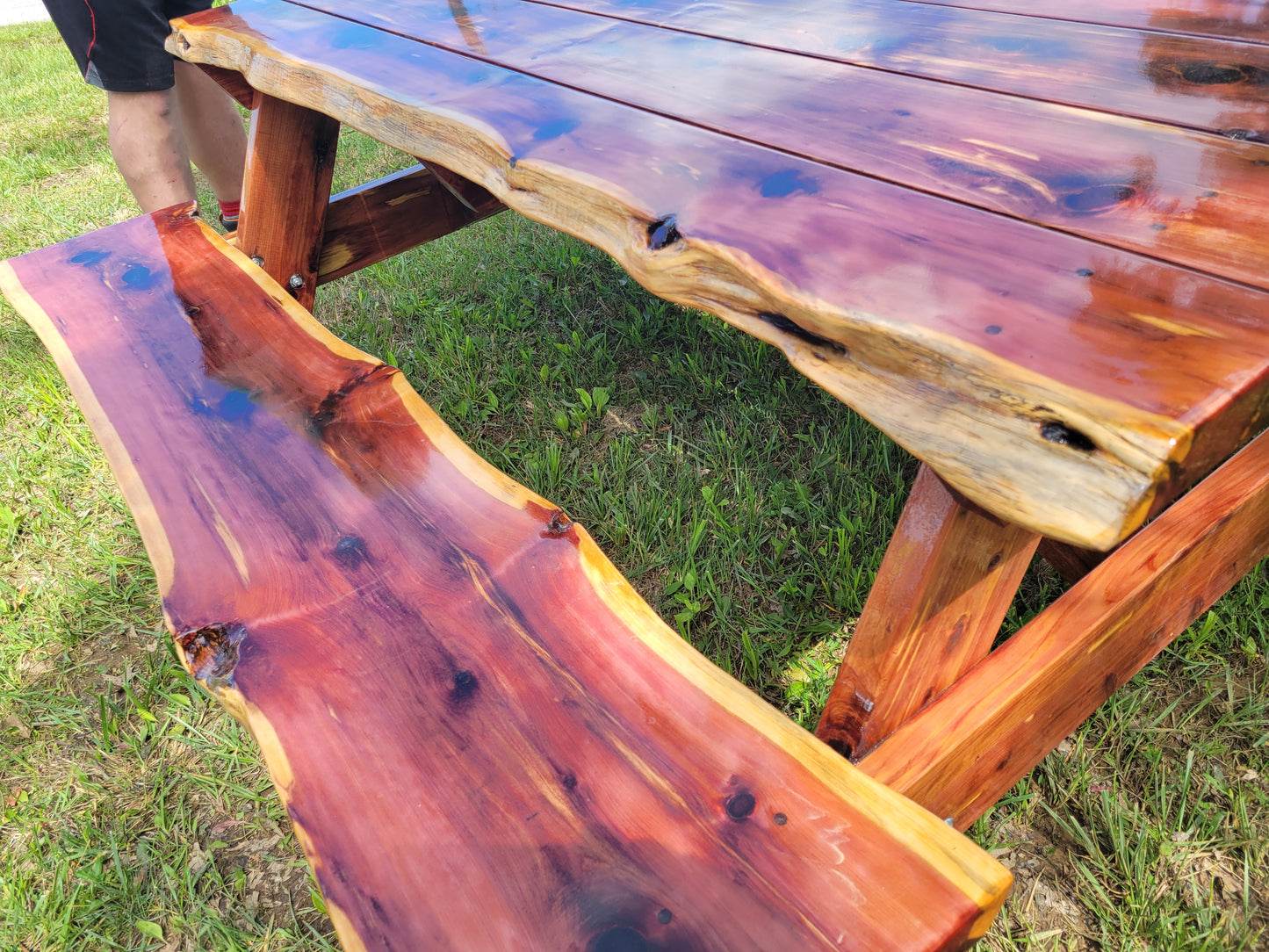 Live Edge Cedar Picnic Table