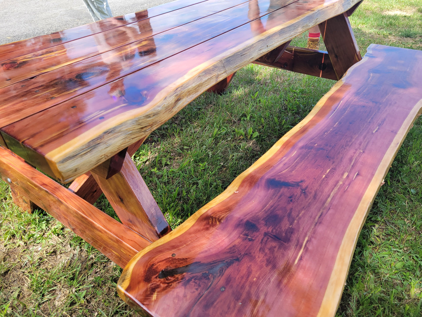 Live Edge Cedar Picnic Table