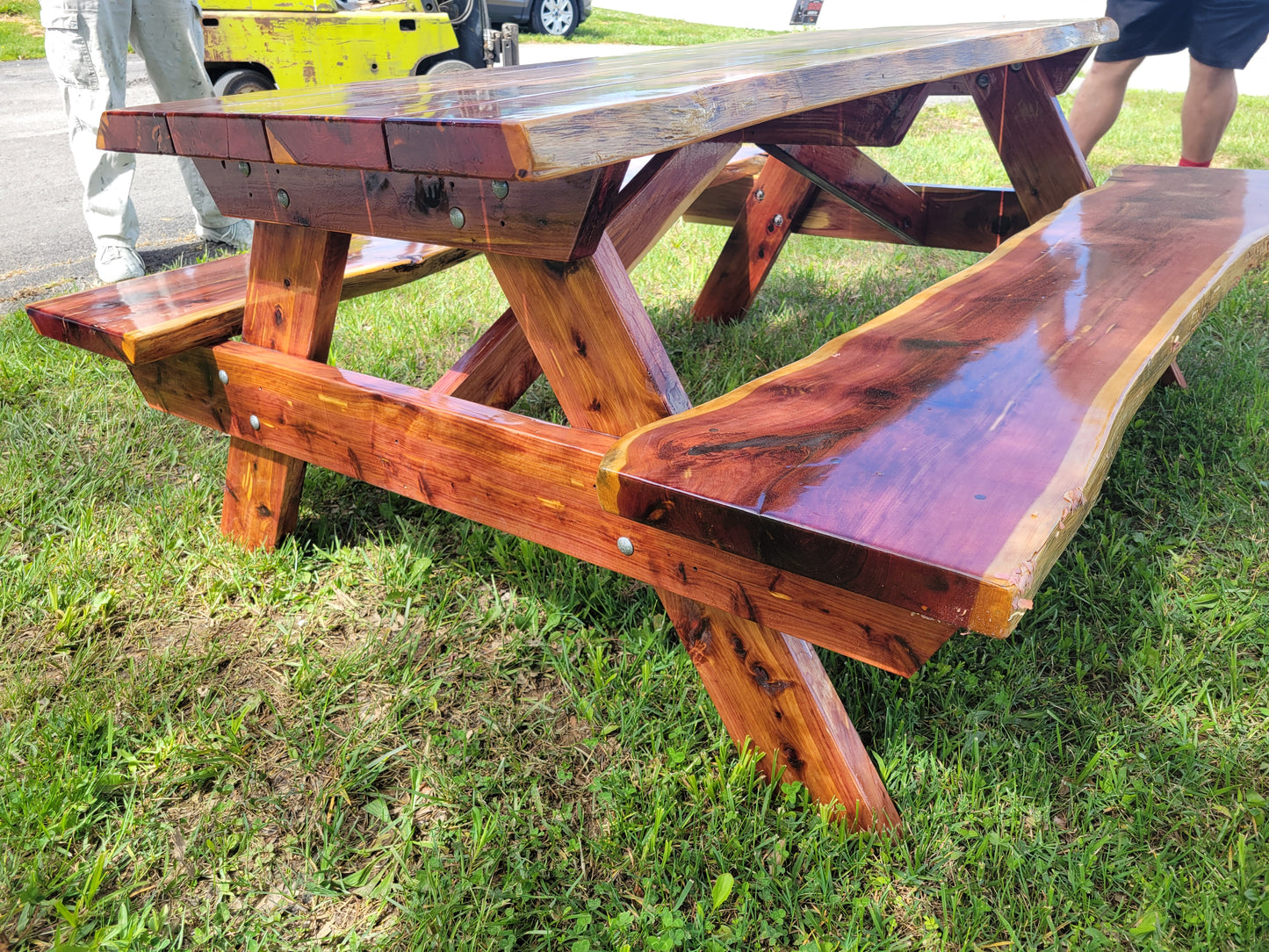 Live Edge Cedar Picnic Table