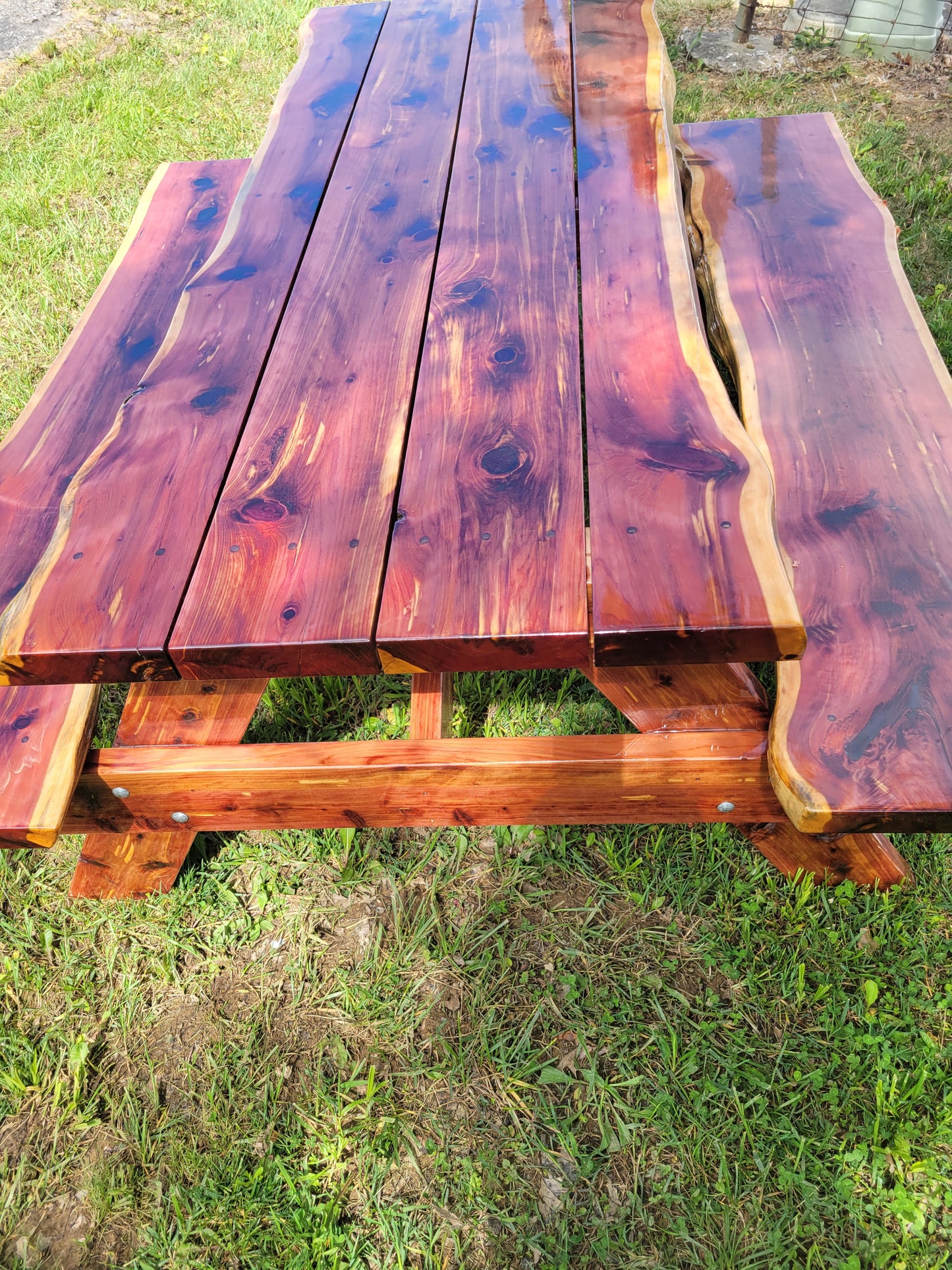 Live Edge Cedar Picnic Table