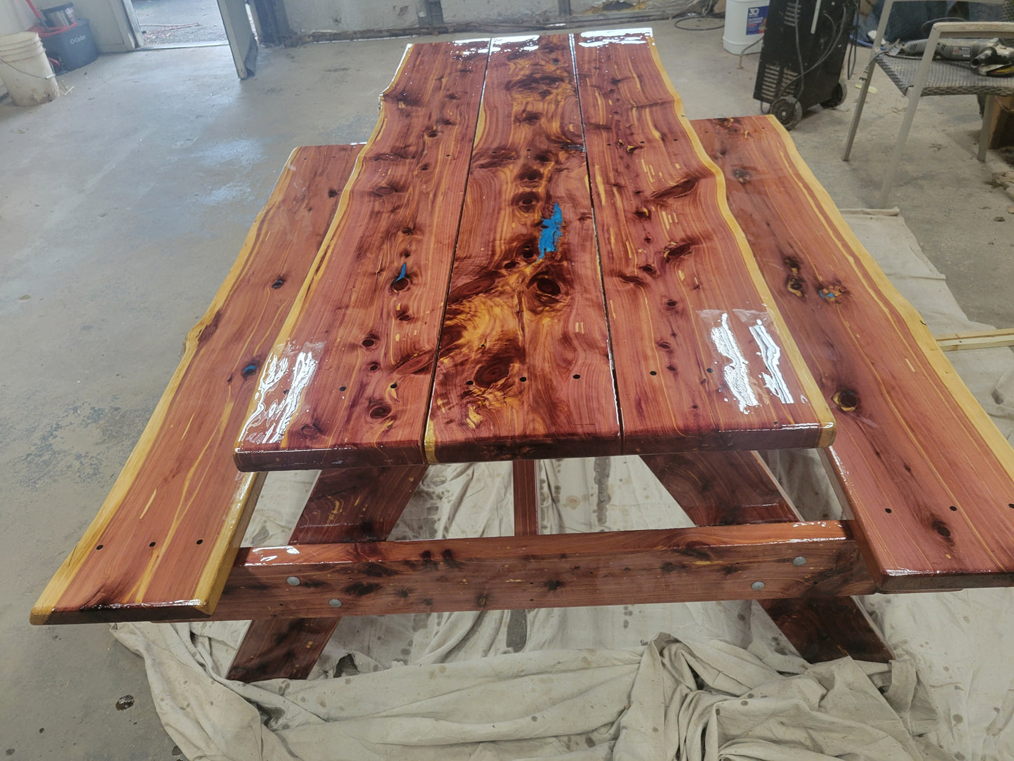 Live Edge Cedar Picnic Table
