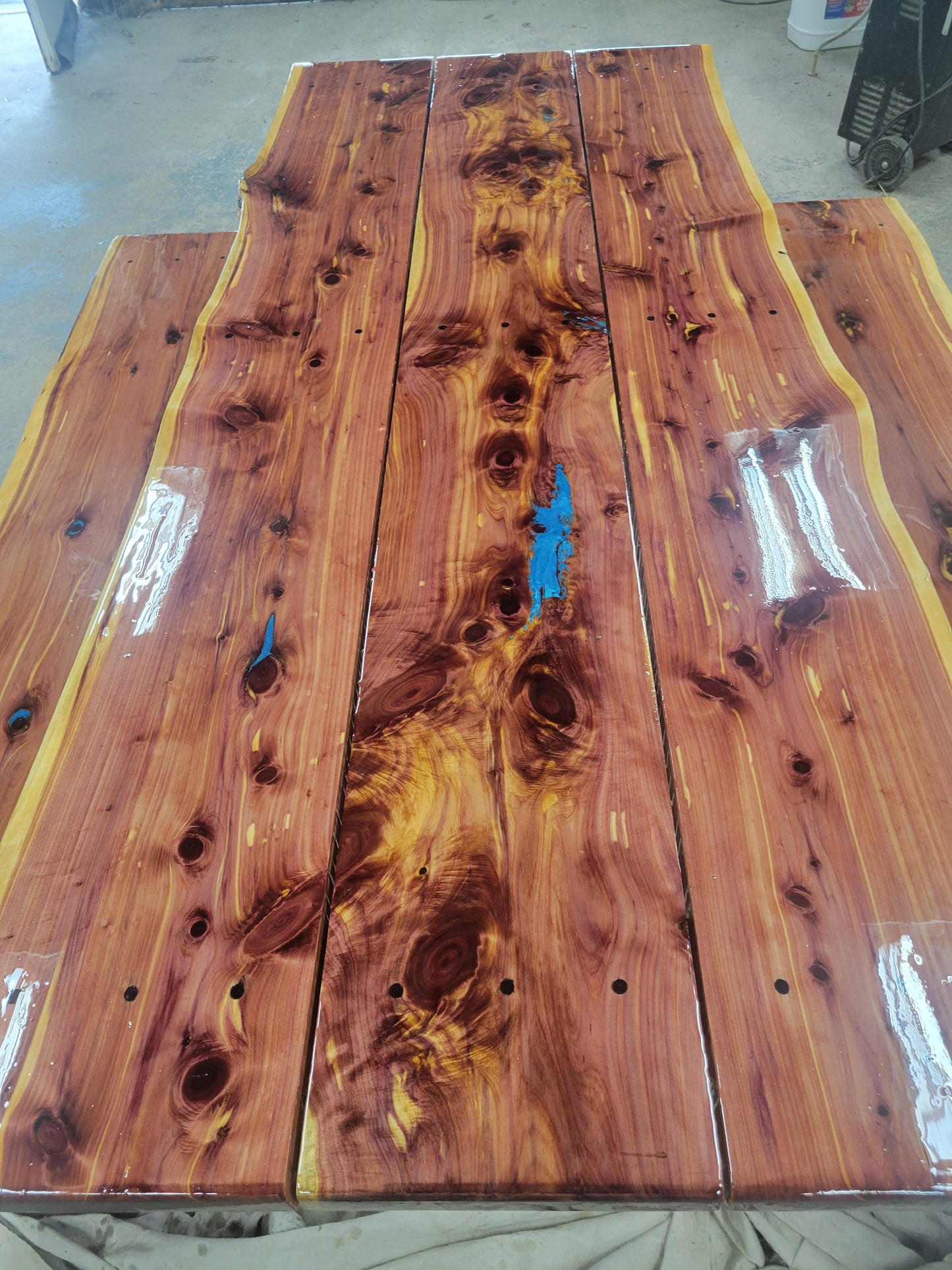 Live Edge Cedar Picnic Table