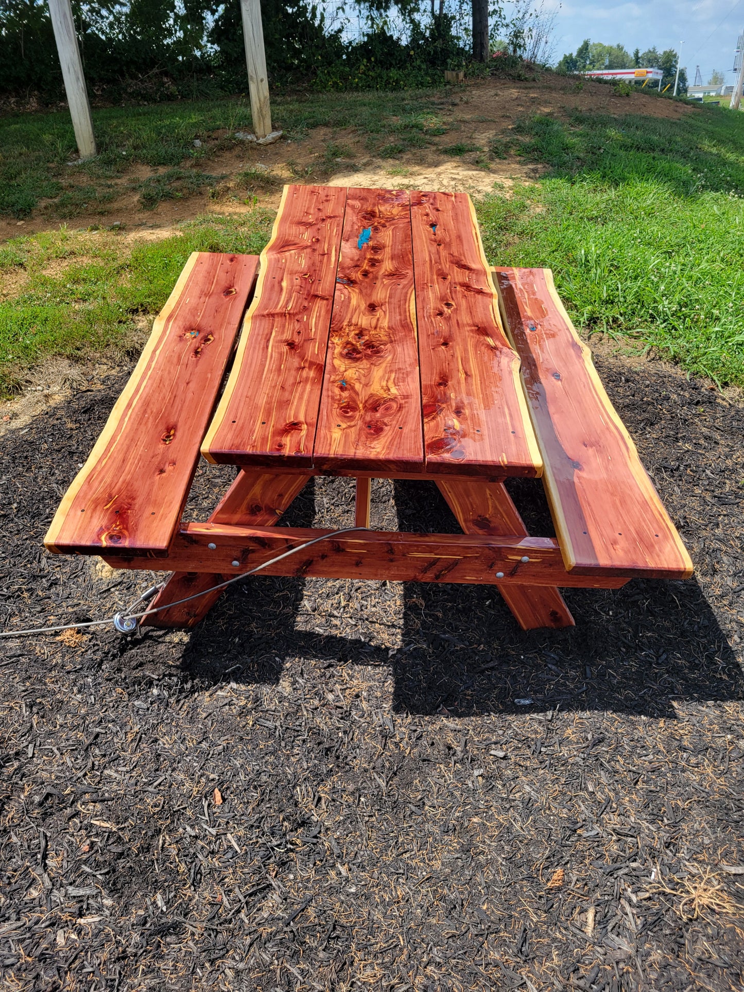 Live Edge Cedar Picnic Table