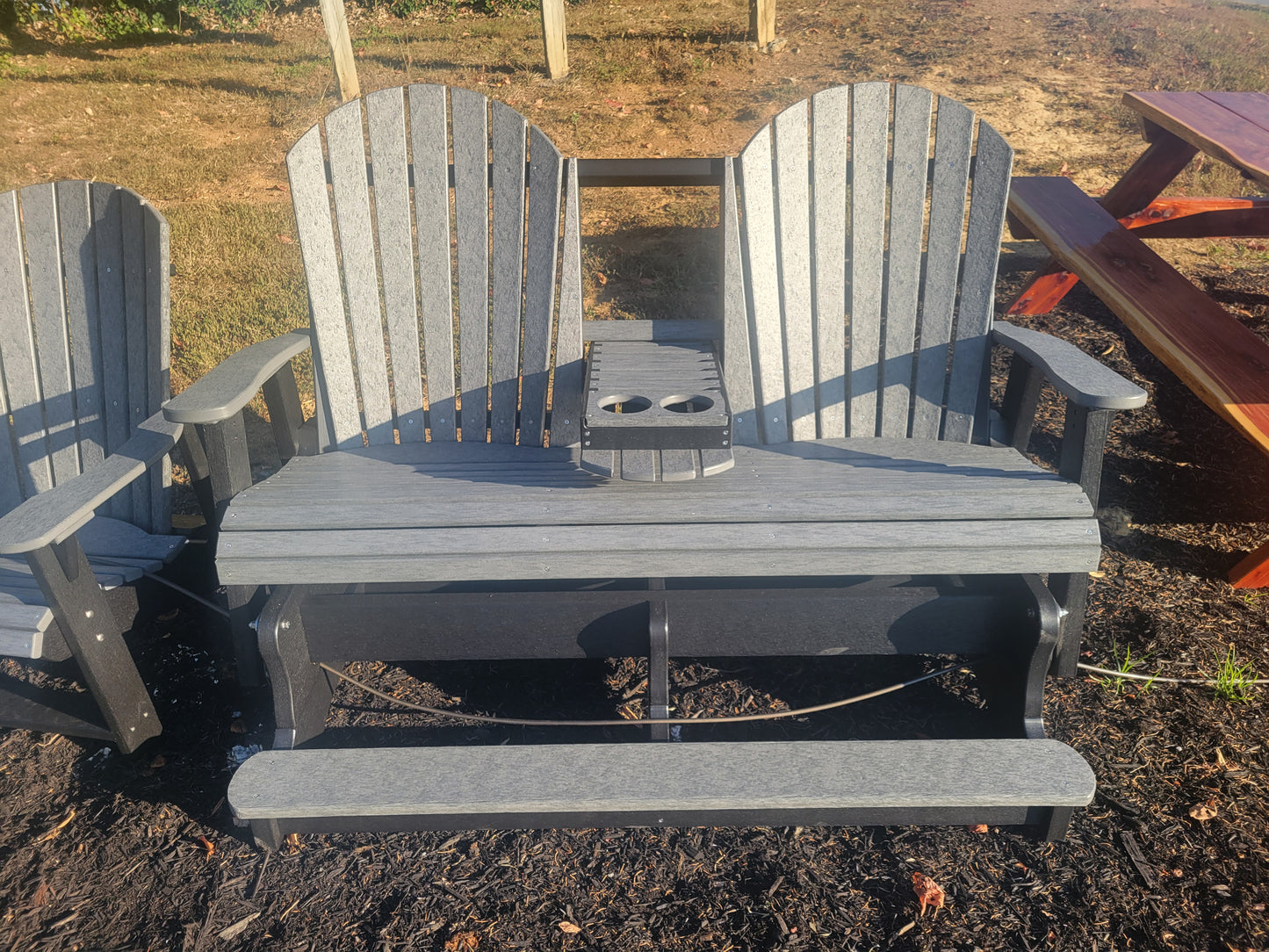 Adirondack Double Glider with center console