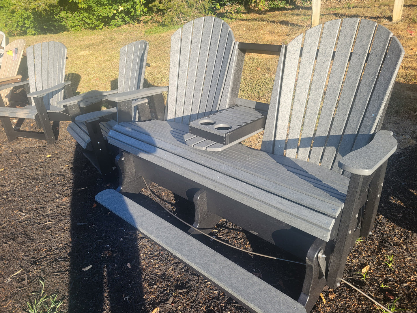 Adirondack Double Glider with center console