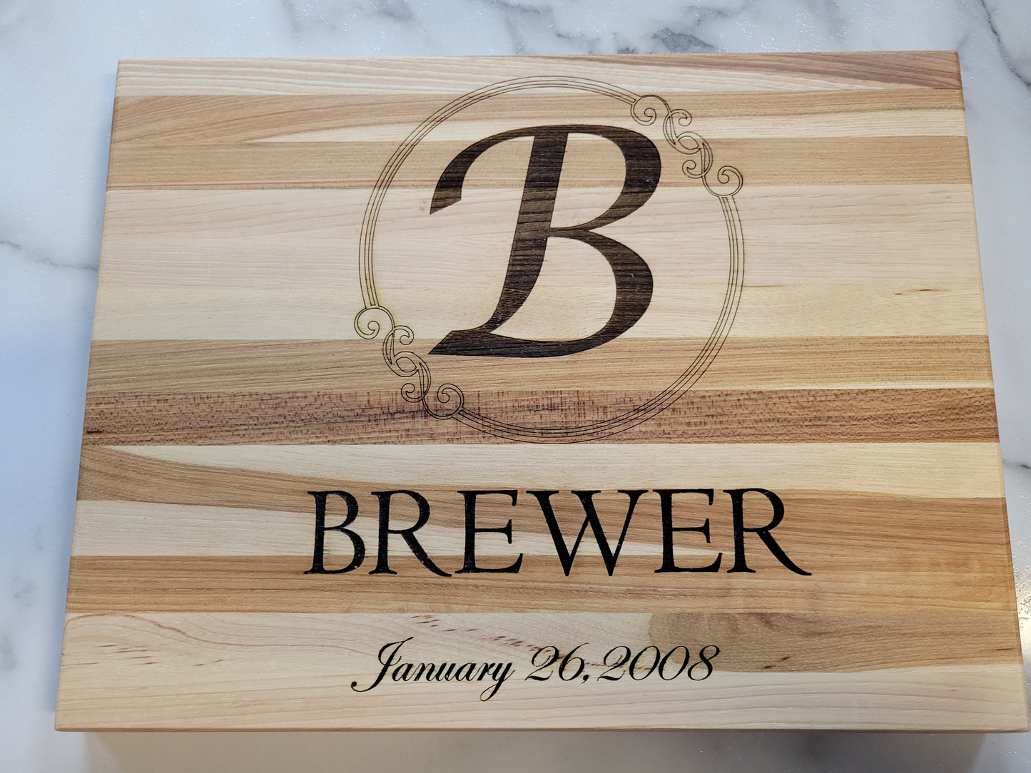 Family Name Plaque or Cutting Board Style #1