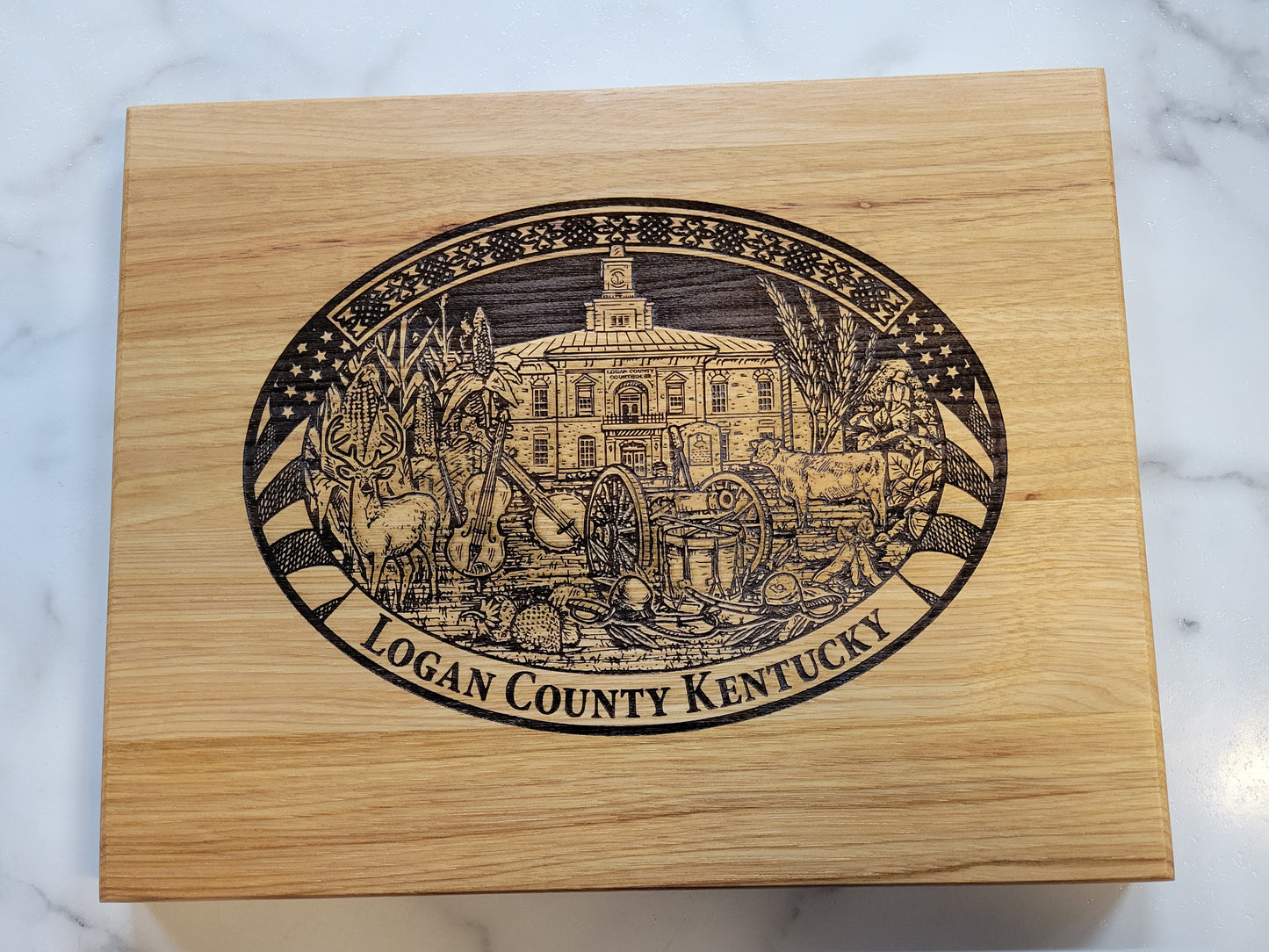 Hickory Cutting Board with Your Business Logo