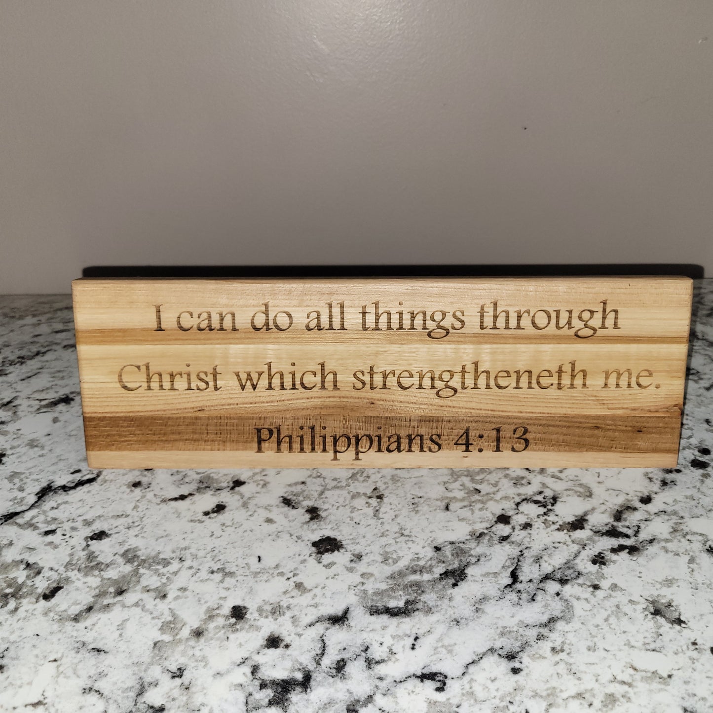 Philippians 4:13 Wooden Bible Verse Plaque