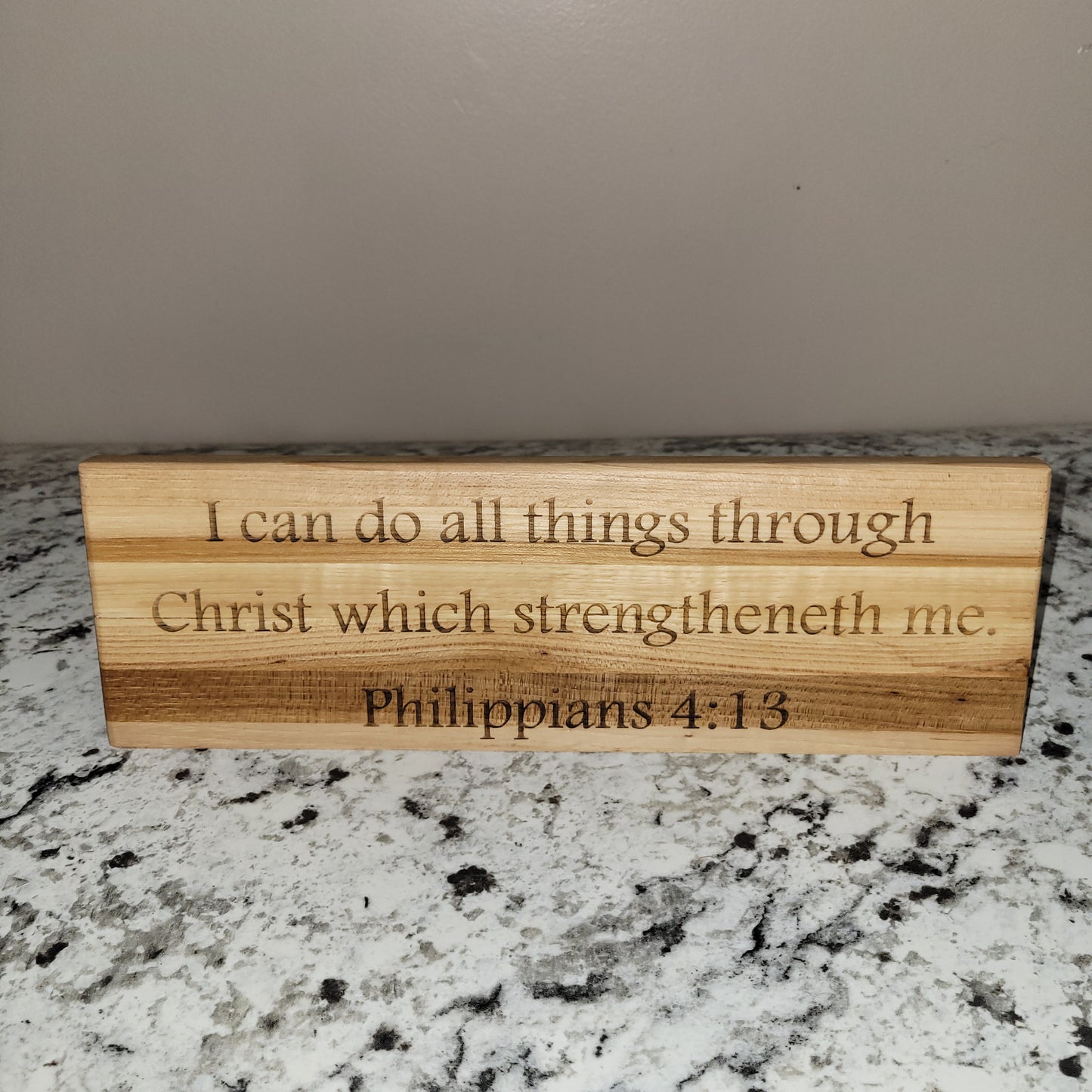 Philippians 4:13 Wooden Bible Verse Plaque