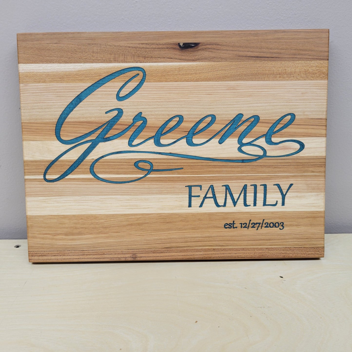 Epoxy Family Name Cutting Board