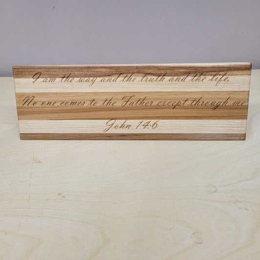 John 14:6 Wooden Bible Verse Plaque