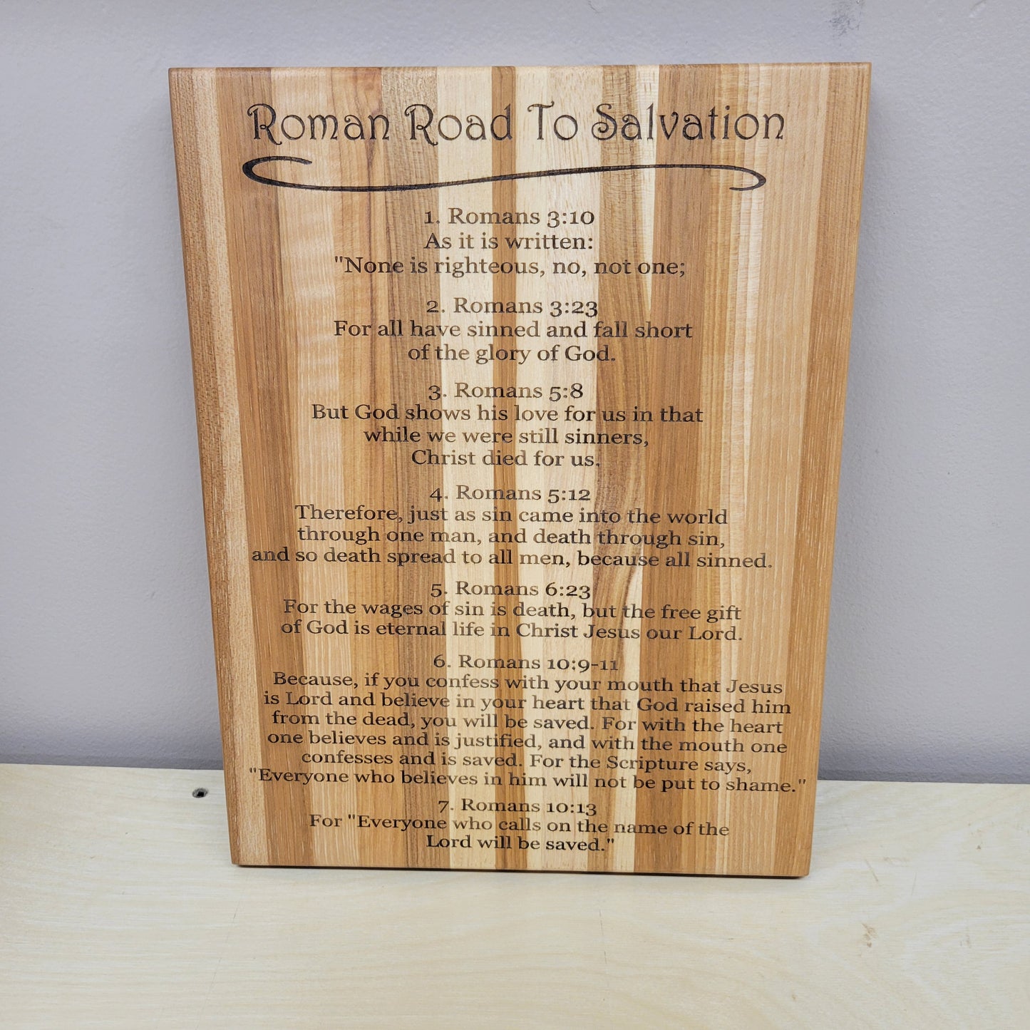 Roman Road To Salvation Bible Verse Wall Plaque