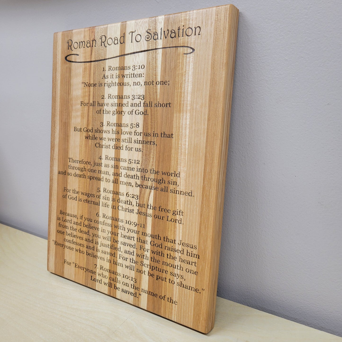 Roman Road To Salvation Bible Verse Wall Plaque