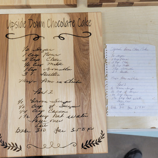 Family Recipe Hickory Cutting Board