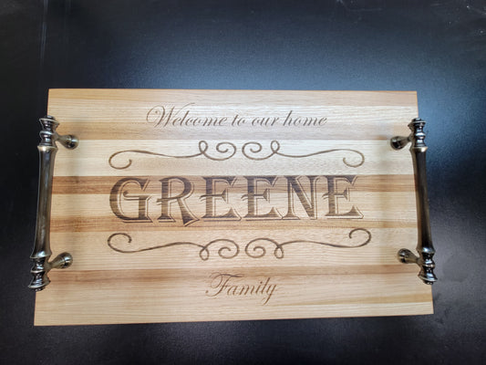 Hickory Personalized Serving Tray