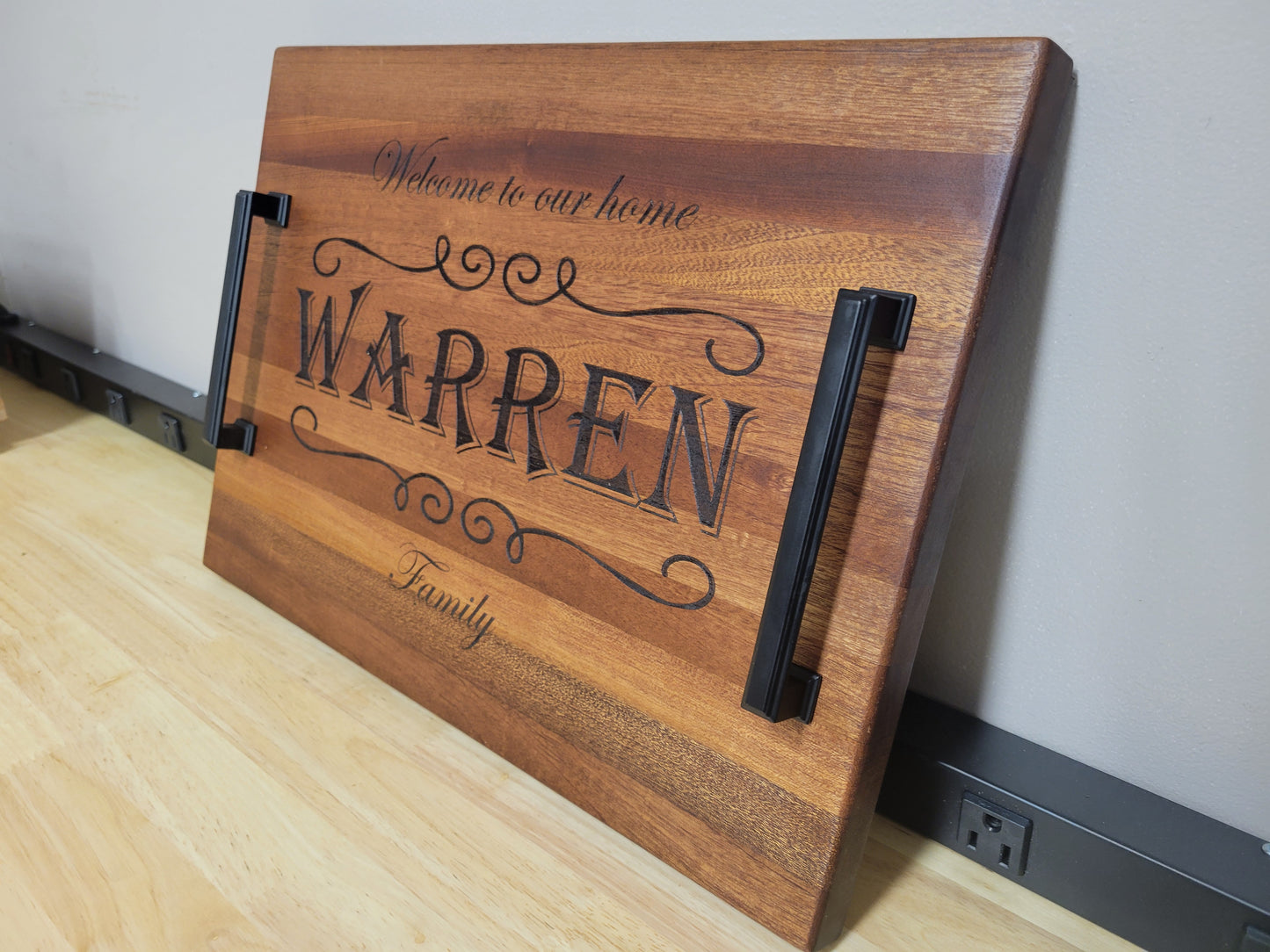 Mahogany Personalized Serving Tray