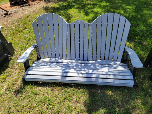 Porch Swing with Adirondack Back and Center Console