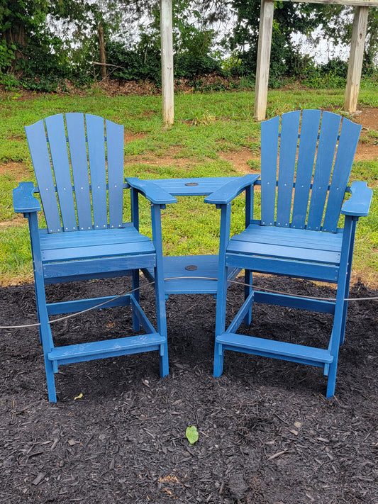 Tall Adirondack Chairs with center table(Bar Stool Style)