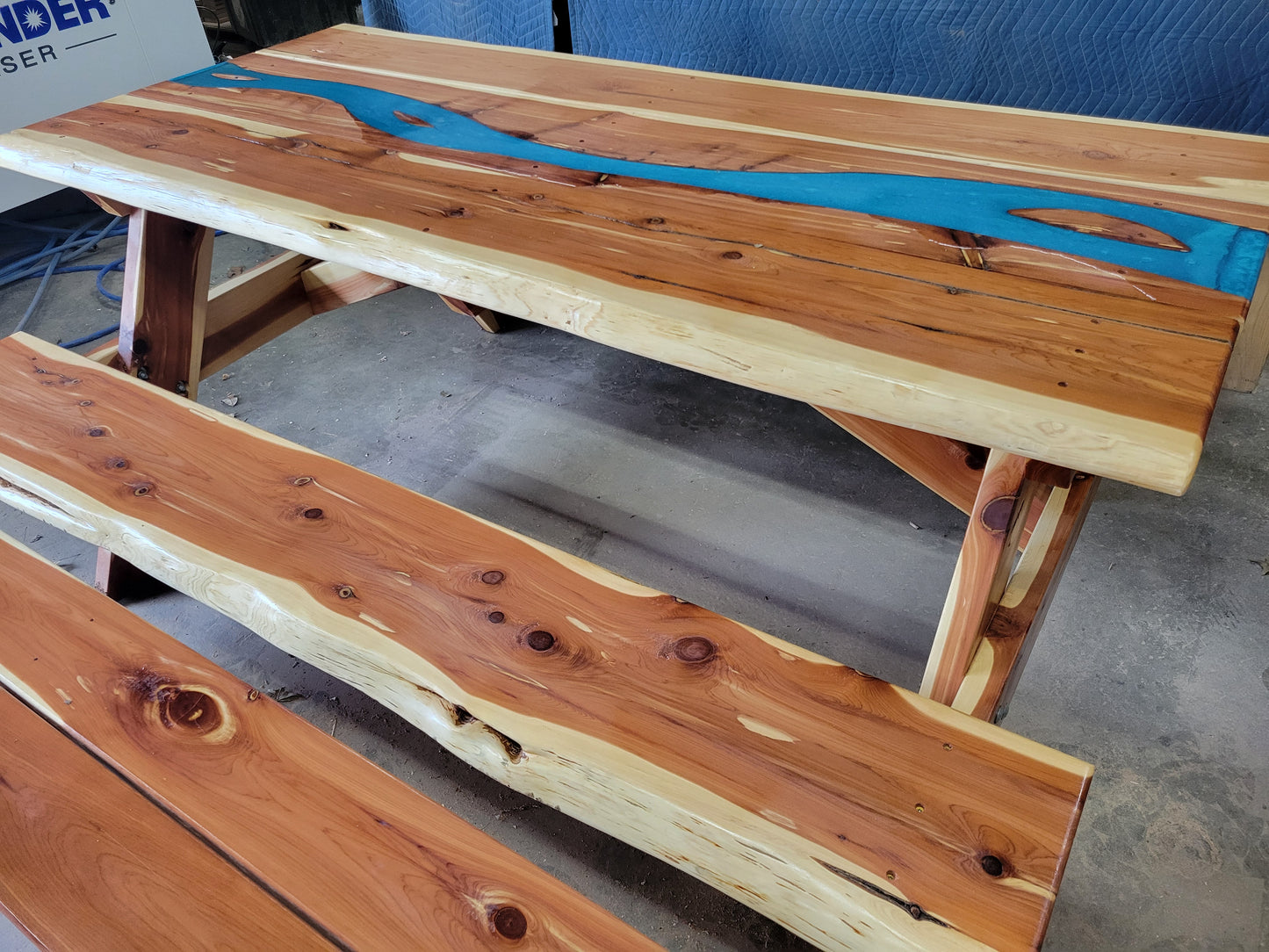 Live Edge Cedar Picnic Table