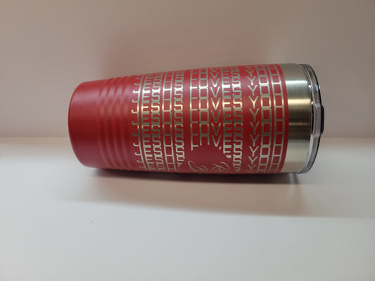 Church Name with Jesus Loves You 20oz Drink Tumblers (Full Wrap)
