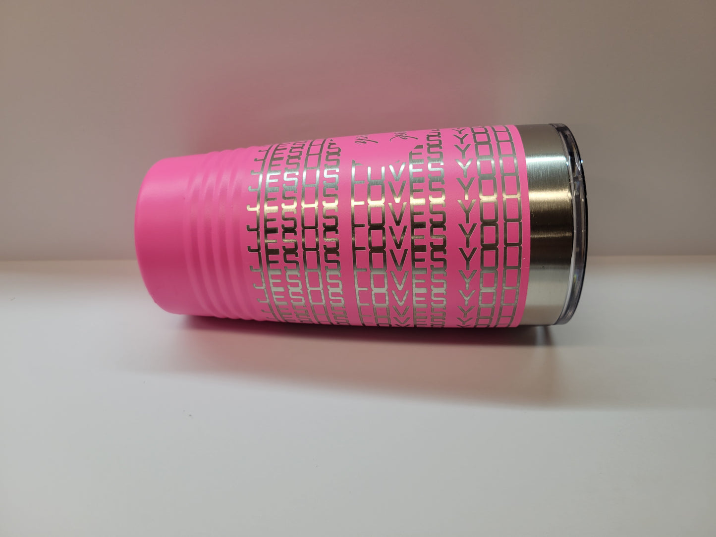 Church Name with Jesus Loves You 20oz Drink Tumblers (Full Wrap)
