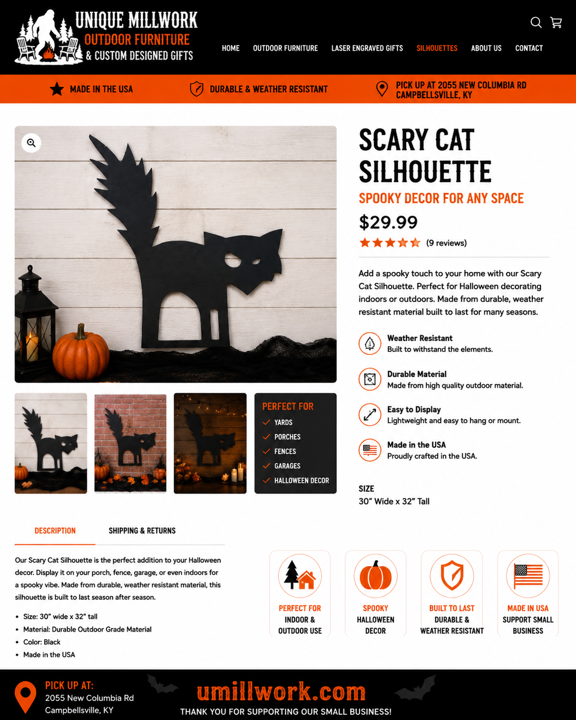 Halloween Scary Cat Silhouette