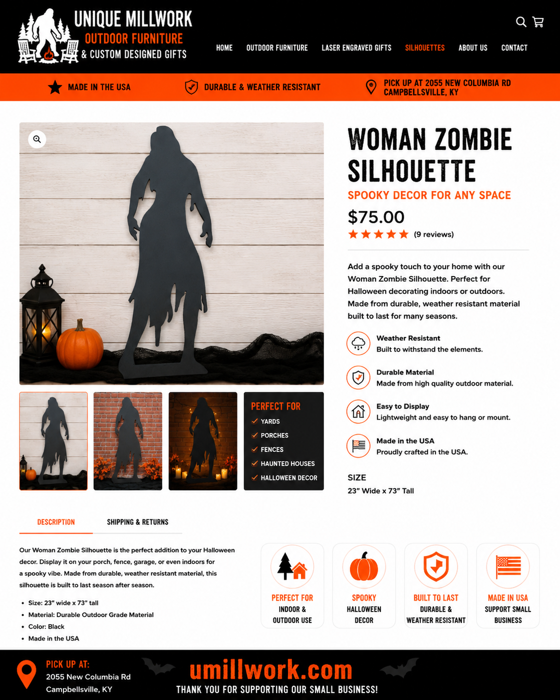 Halloween Woman Zombie Silhouette